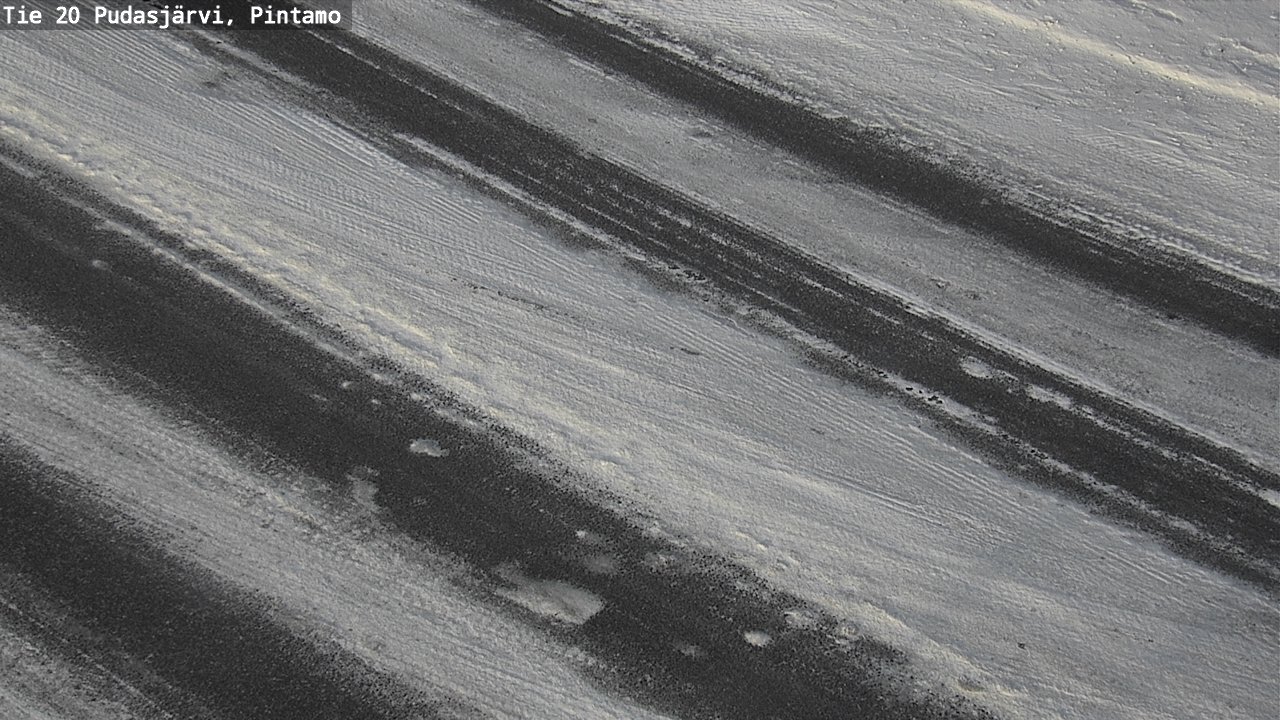Weather Camera Image Road 20 Pudasjärvi, Pintamo, Pudasjärvi, Pohjois-Pohjanmaa