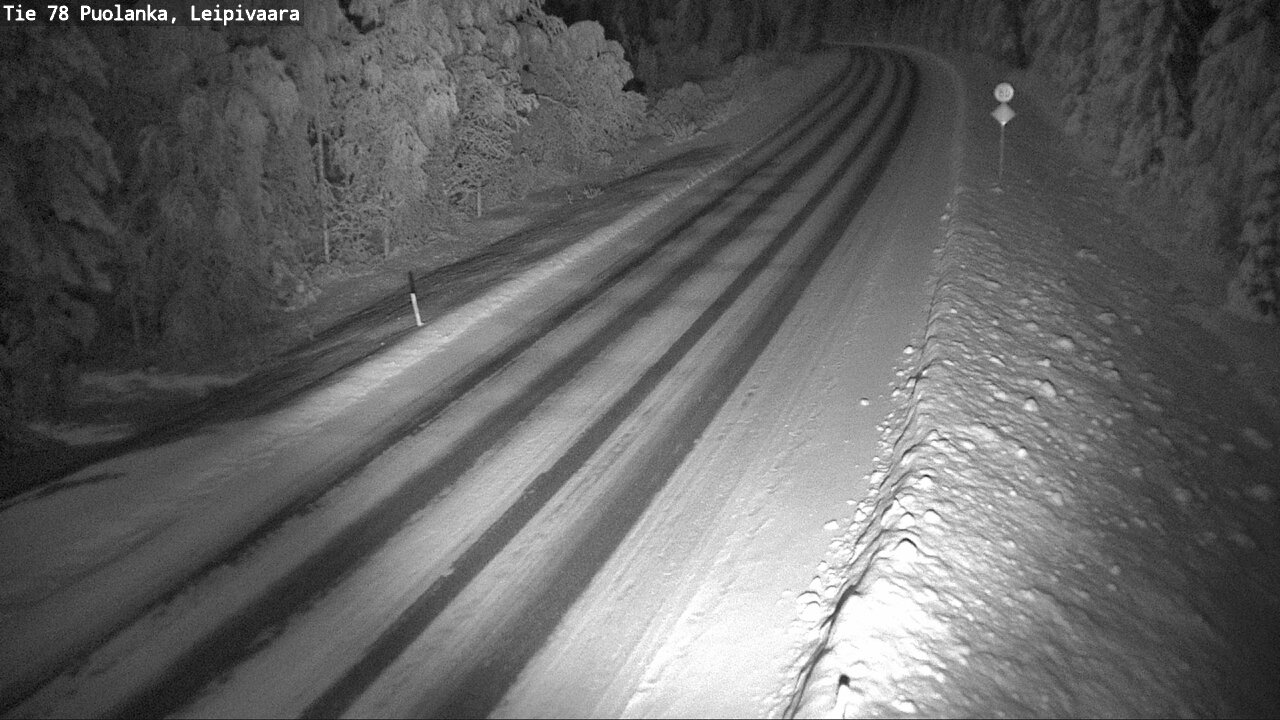 Weather Camera Image Väg 78 Puolango, Leipivaara, Puolanka, Kainuu