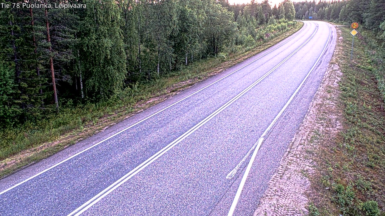 Weather Camera Image Road 78 Puolanka, Leipivaara, Puolanka, Kainuu
