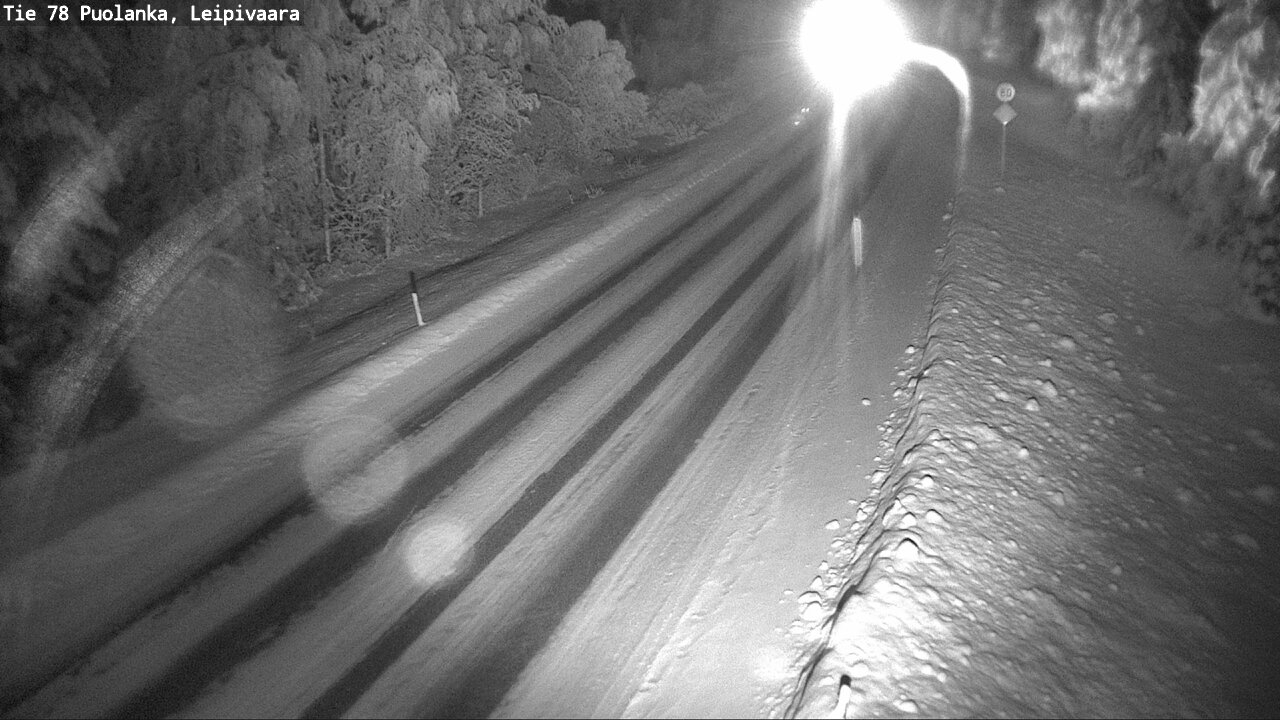Weather Camera Image Väg 78 Puolango, Leipivaara, Puolanka, Kainuu