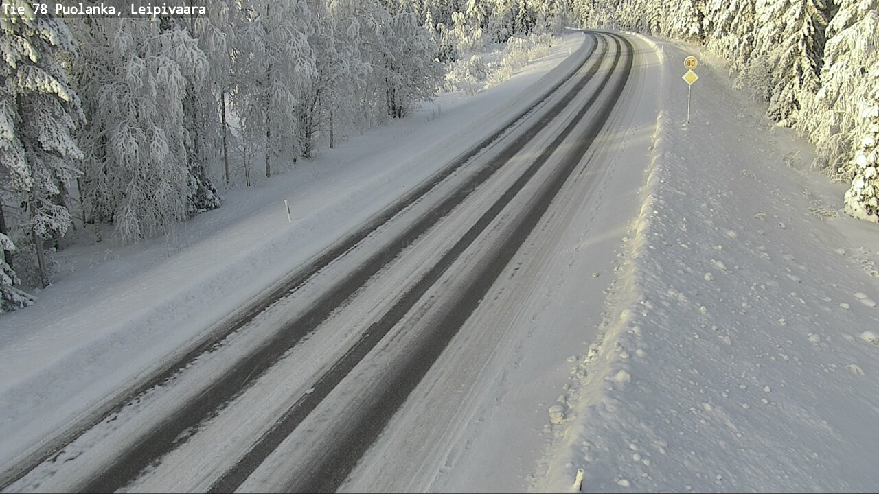 Weather Camera Image Väg 78 Puolango, Leipivaara, Puolanka, Kainuu