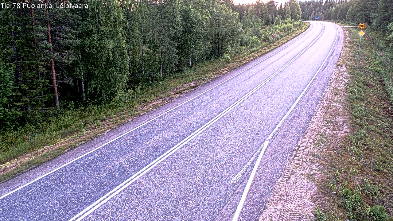 Weather Camera Image Road 78 Puolanka, Leipivaara, Puolanka, Kainuu