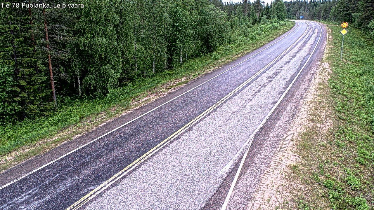 Weather Camera Image Road 78 Puolanka, Leipivaara, Puolanka, Kainuu