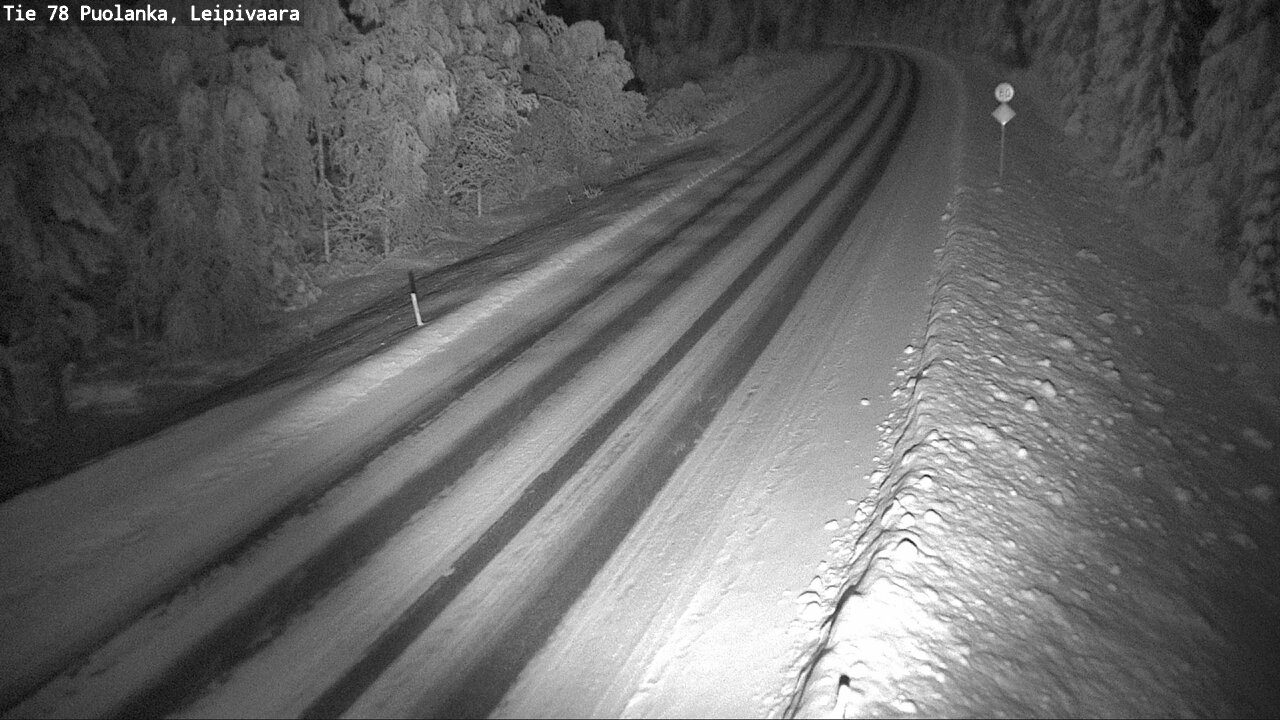 Weather Camera Image Väg 78 Puolango, Leipivaara, Puolanka, Kainuu