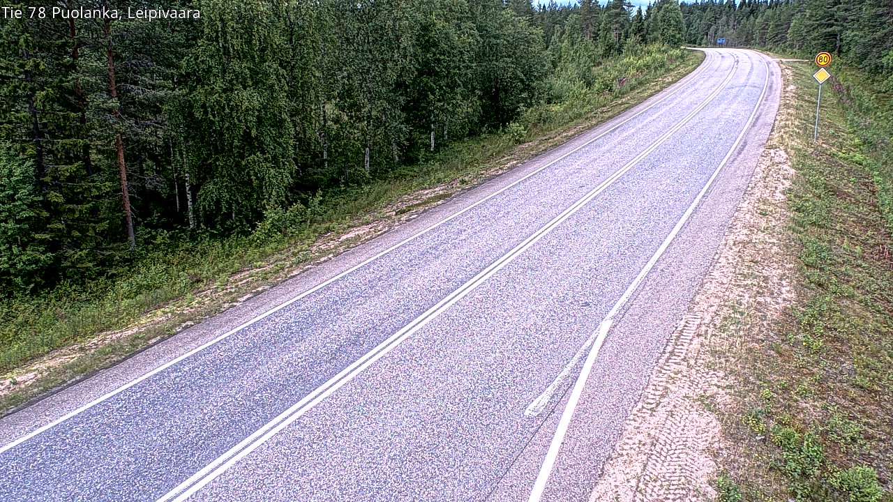 Weather Camera Image Road 78 Puolanka, Leipivaara, Puolanka, Kainuu