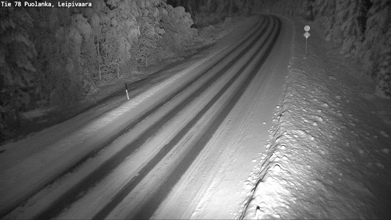 Weather Camera Image Väg 78 Puolango, Leipivaara, Puolanka, Kainuu
