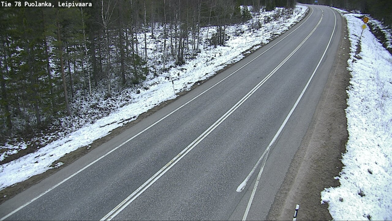 Weather Camera Image Väg 78 Puolango, Leipivaara, Puolanka, Kainuu
