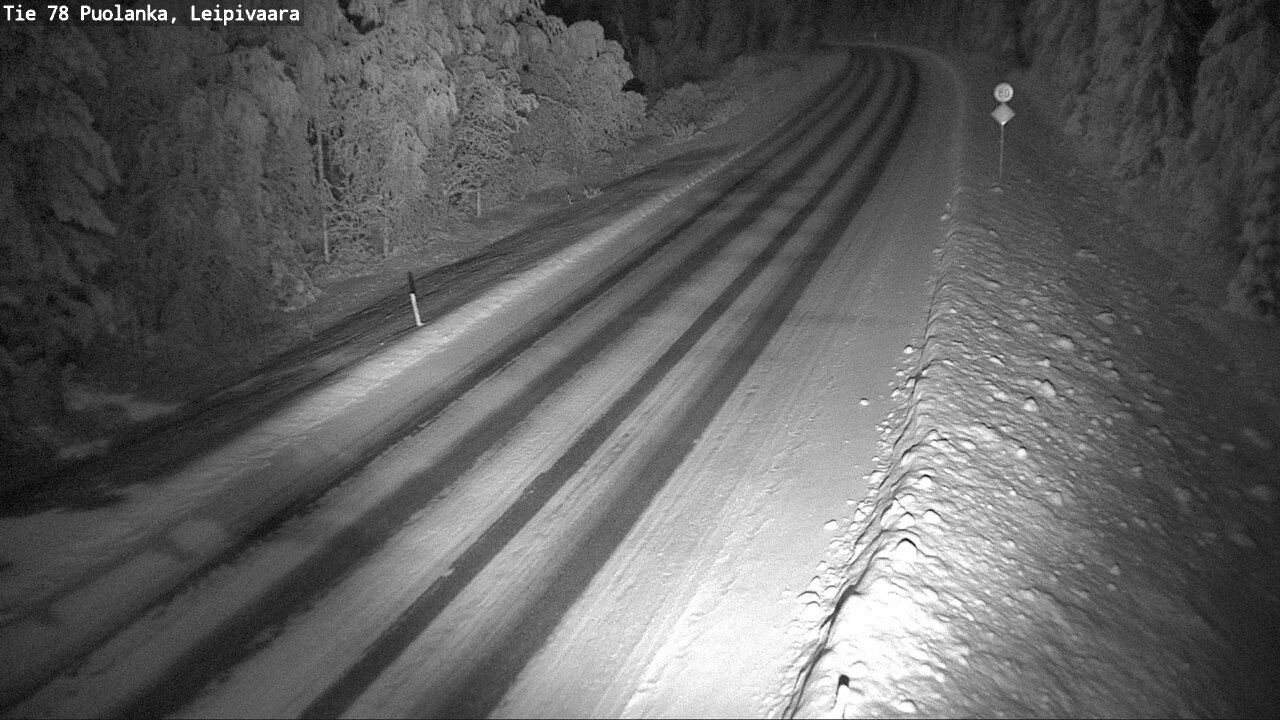 Weather Camera Image Väg 78 Puolango, Leipivaara, Puolanka, Kainuu