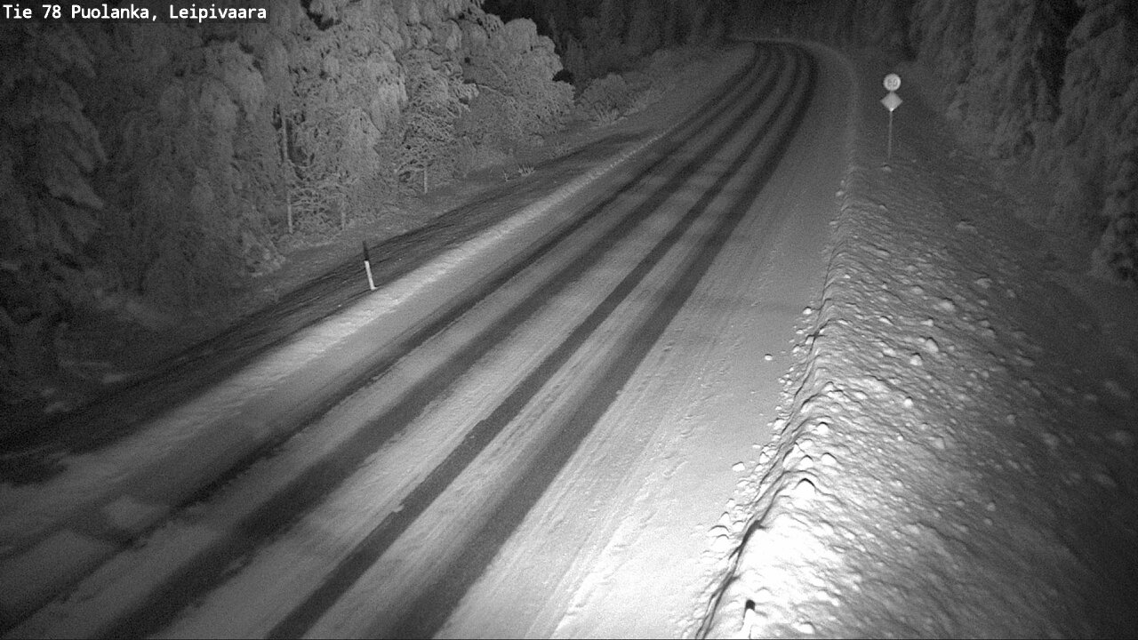 Weather Camera Image Väg 78 Puolango, Leipivaara, Puolanka, Kainuu