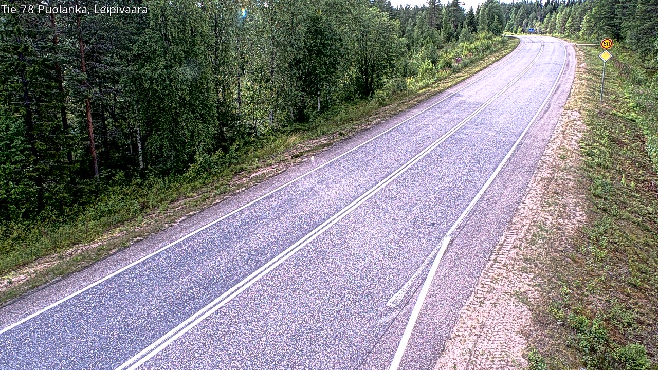 Weather Camera Image Road 78 Puolanka, Leipivaara, Puolanka, Kainuu