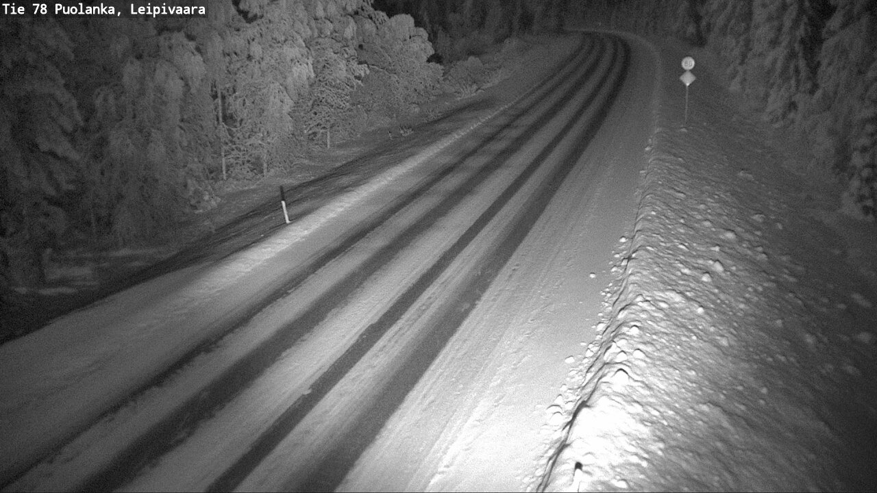 Weather Camera Image Väg 78 Puolango, Leipivaara, Puolanka, Kainuu