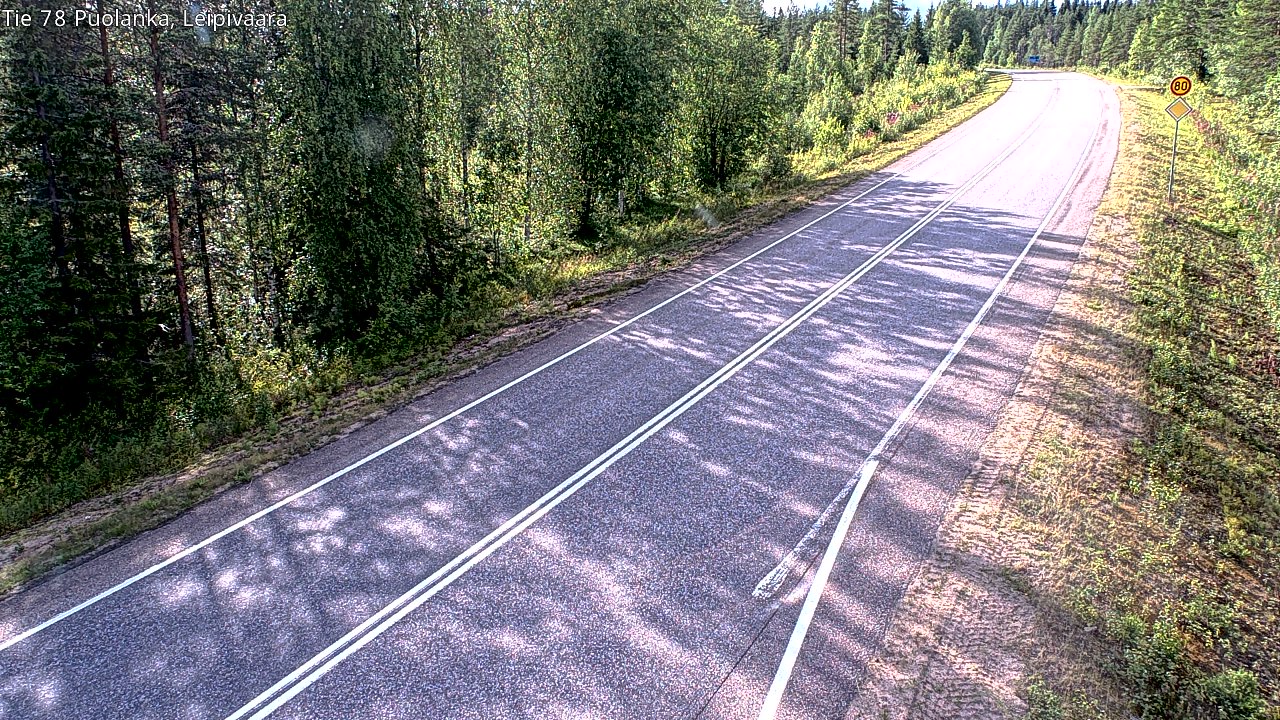Weather Camera Image Road 78 Puolanka, Leipivaara, Puolanka, Kainuu