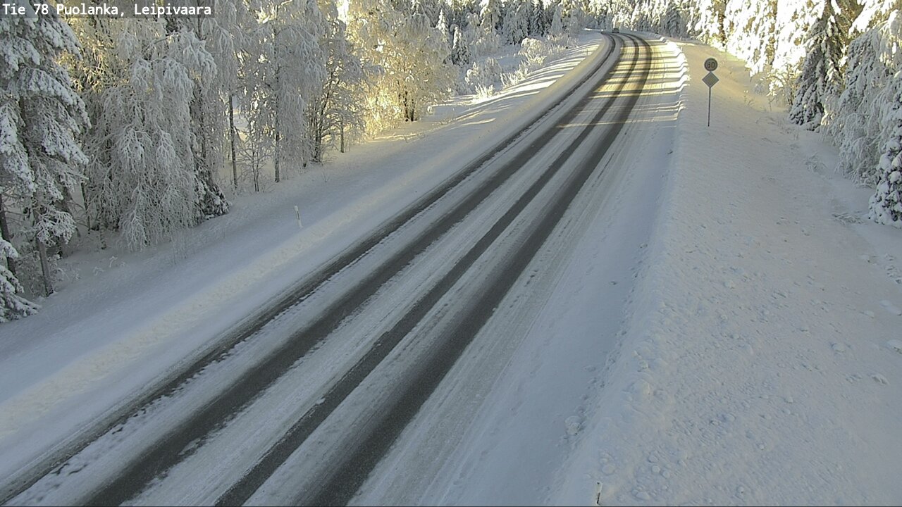 Weather Camera Image Väg 78 Puolango, Leipivaara, Puolanka, Kainuu
