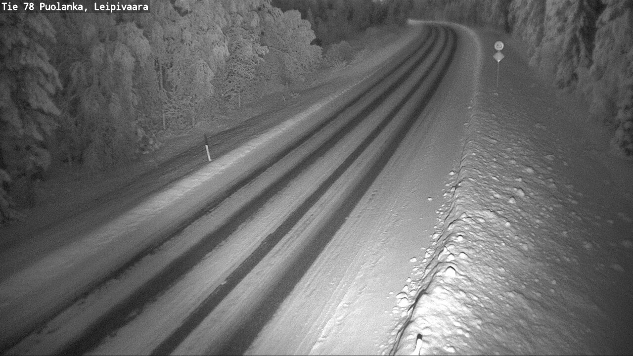 Weather Camera Image Väg 78 Puolango, Leipivaara, Puolanka, Kainuu