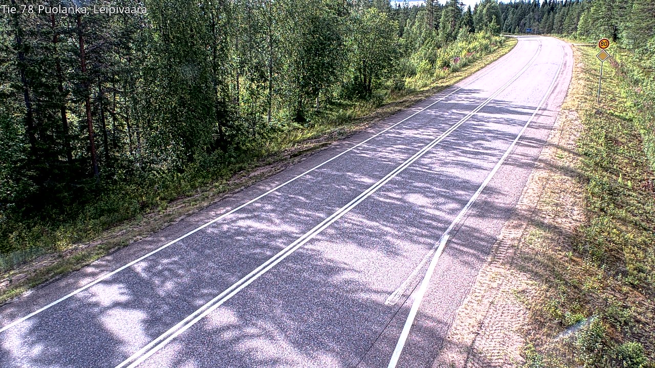 Weather Camera Image Road 78 Puolanka, Leipivaara, Puolanka, Kainuu