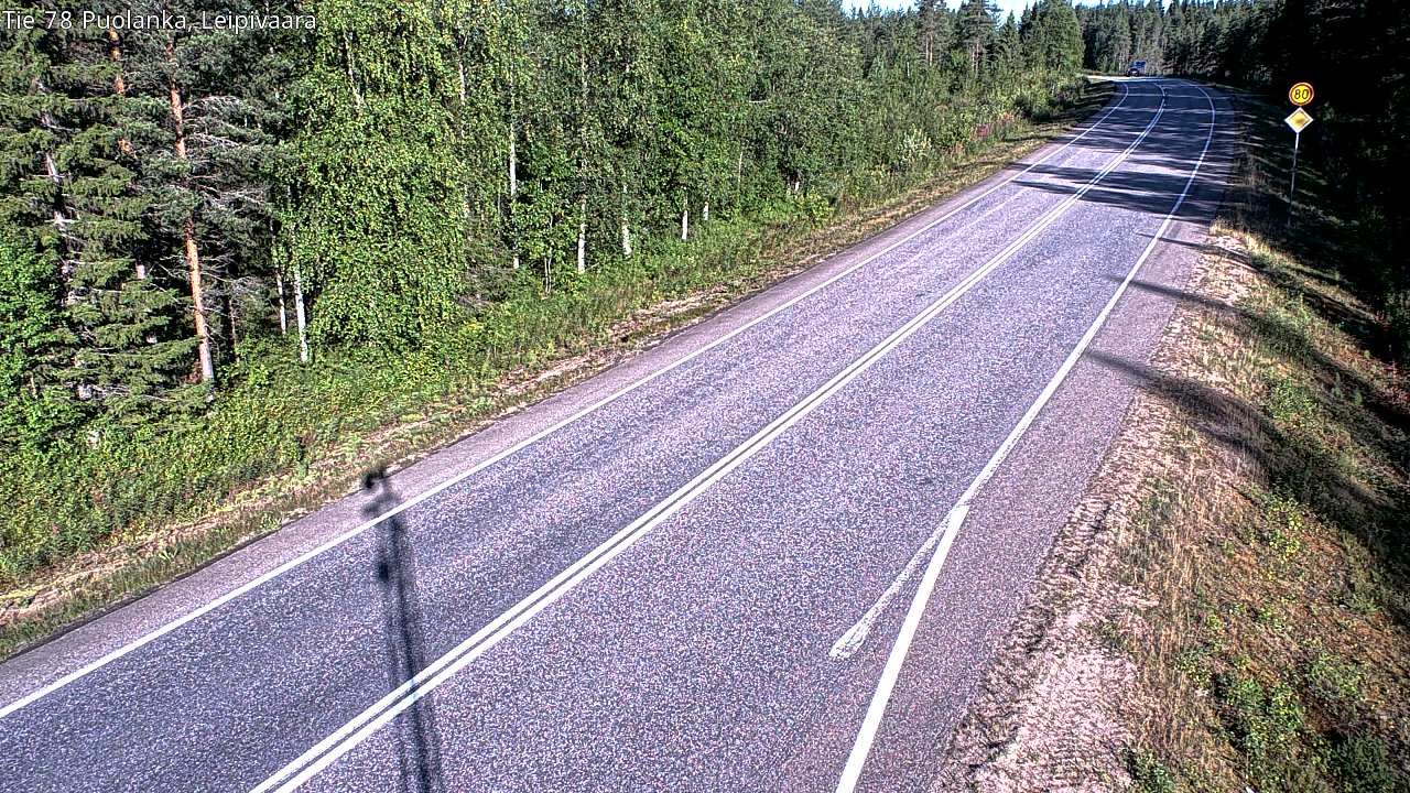 Weather Camera Image Road 78 Puolanka, Leipivaara, Puolanka, Kainuu