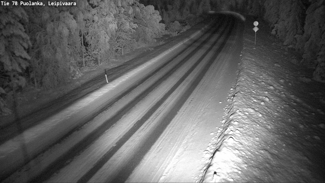 Weather Camera Image Väg 78 Puolango, Leipivaara, Puolanka, Kainuu