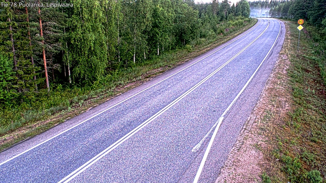 Weather Camera Image Road 78 Puolanka, Leipivaara, Puolanka, Kainuu