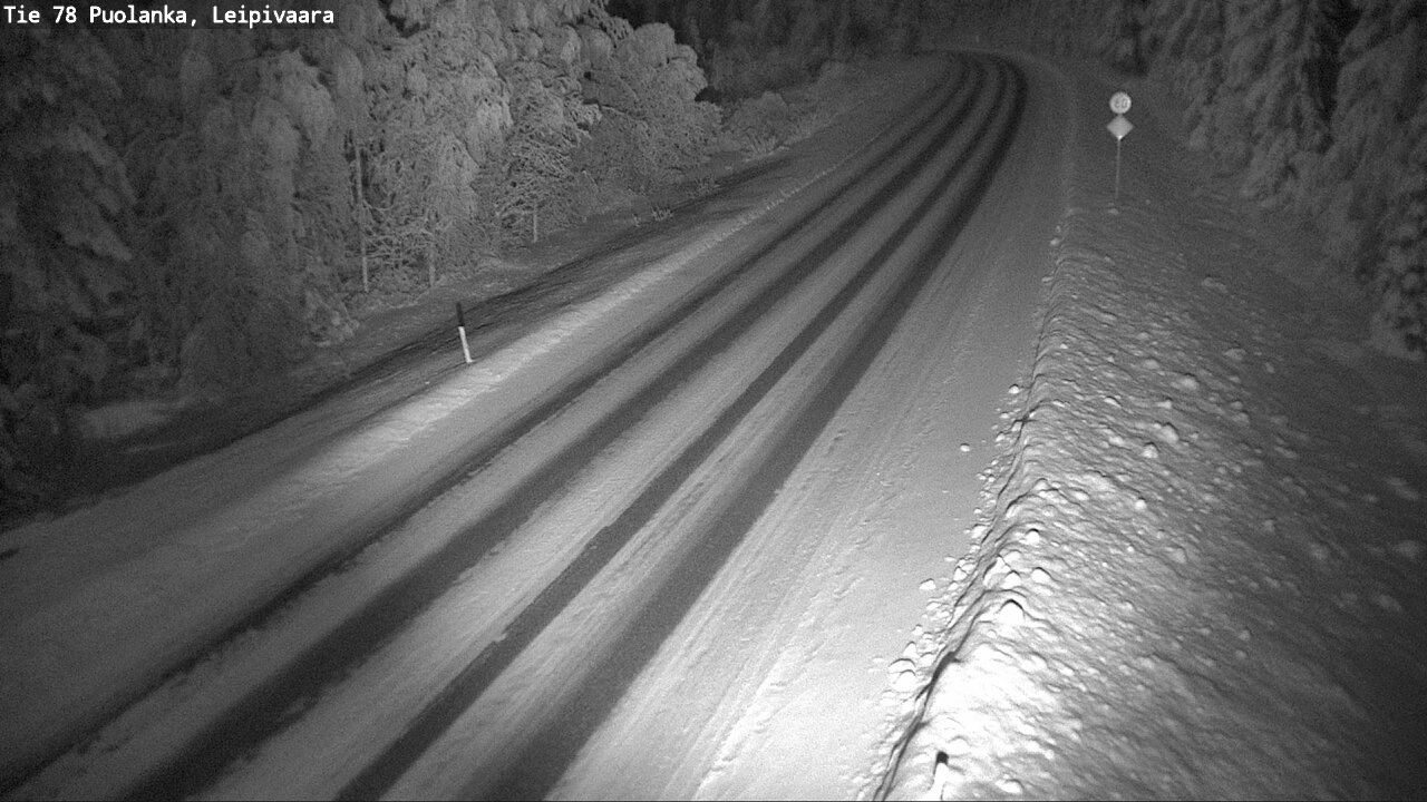 Weather Camera Image Väg 78 Puolango, Leipivaara, Puolanka, Kainuu