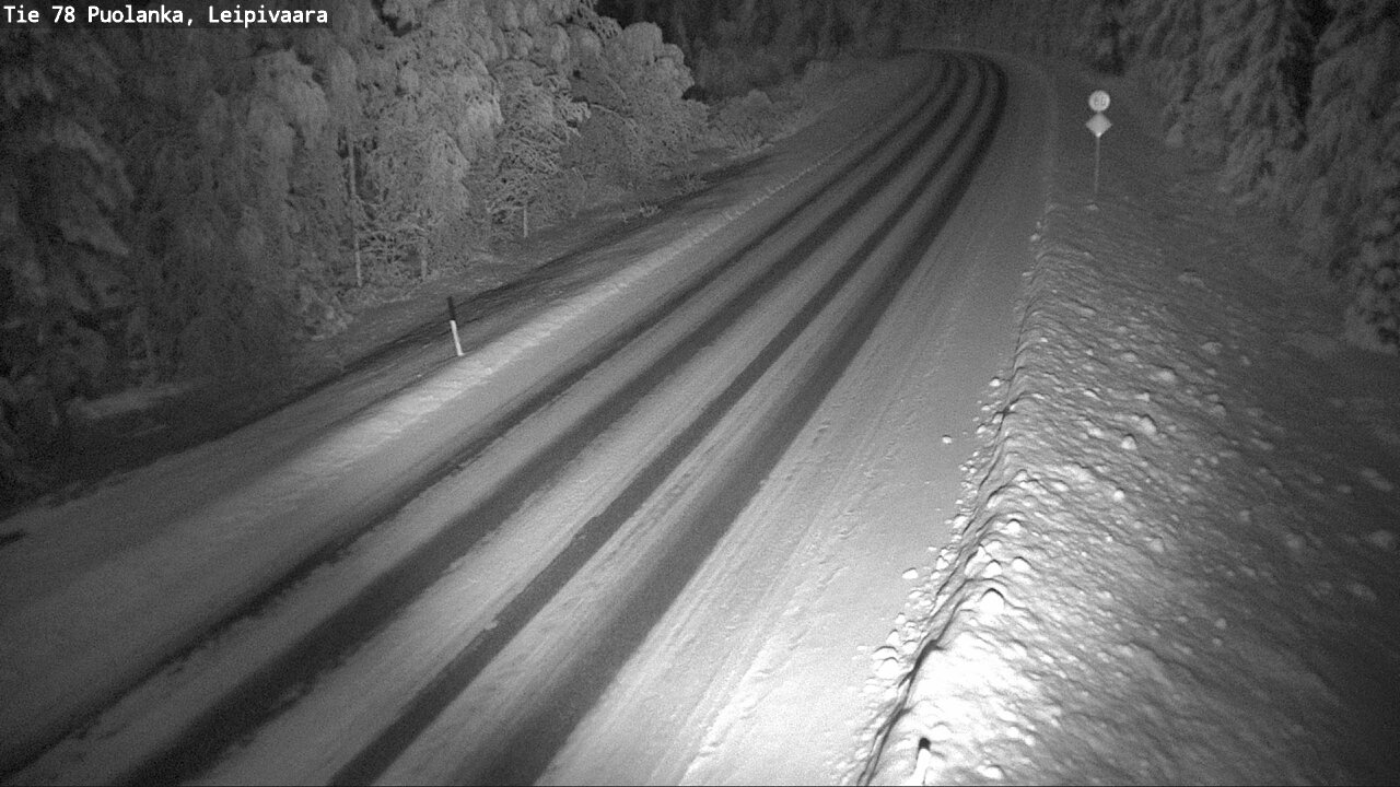Weather Camera Image Väg 78 Puolango, Leipivaara, Puolanka, Kainuu