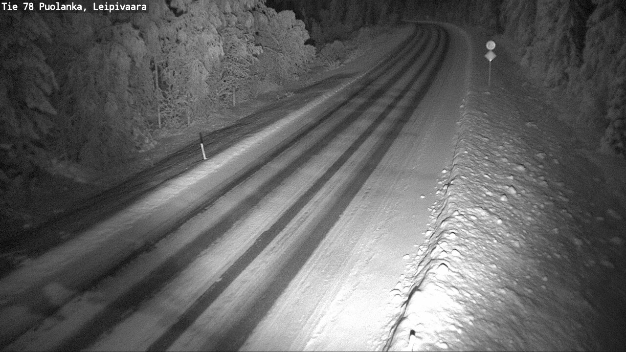 Weather Camera Image Väg 78 Puolango, Leipivaara, Puolanka, Kainuu