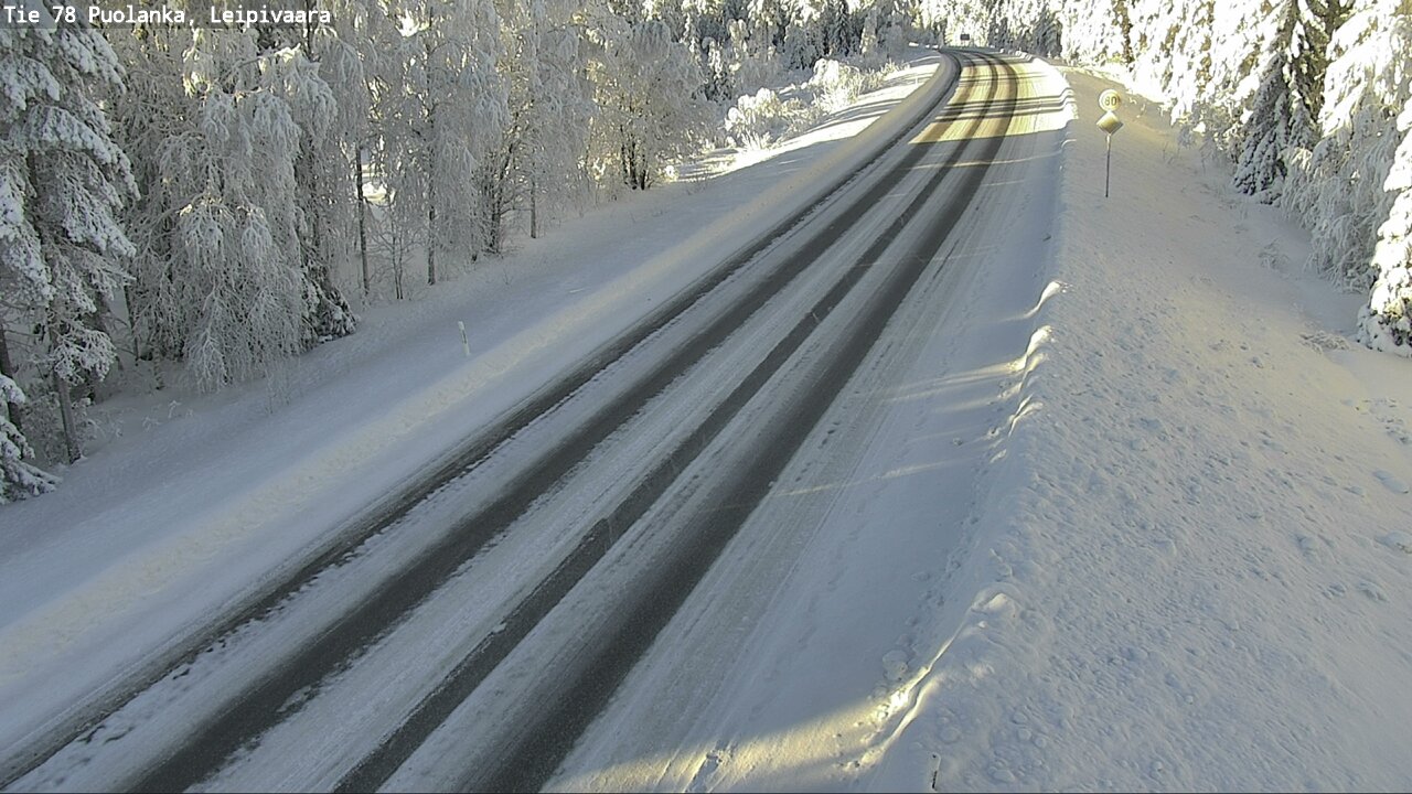 Weather Camera Image Väg 78 Puolango, Leipivaara, Puolanka, Kainuu