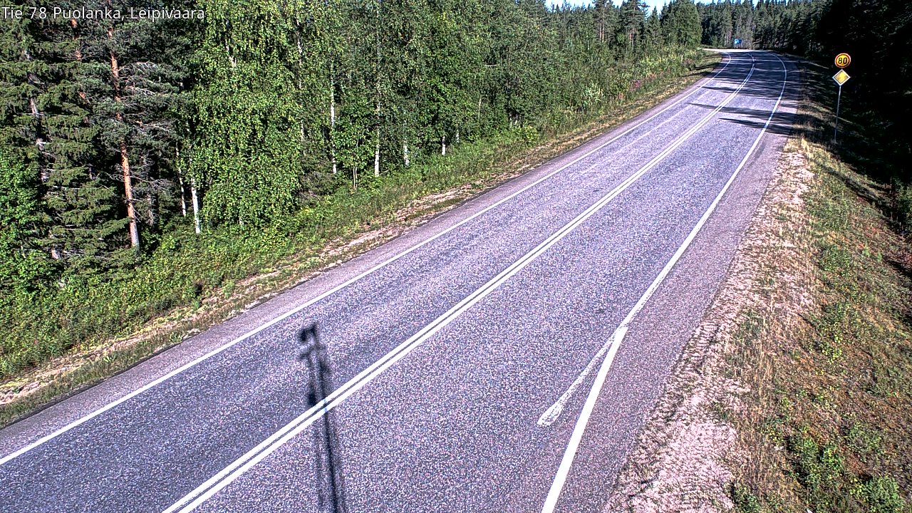 Weather Camera Image Road 78 Puolanka, Leipivaara, Puolanka, Kainuu