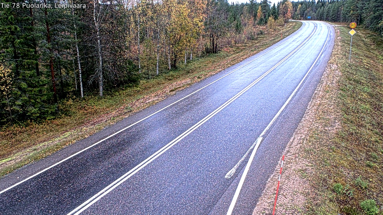 Weather Camera Image Väg 78 Puolango, Leipivaara, Puolanka, Kainuu