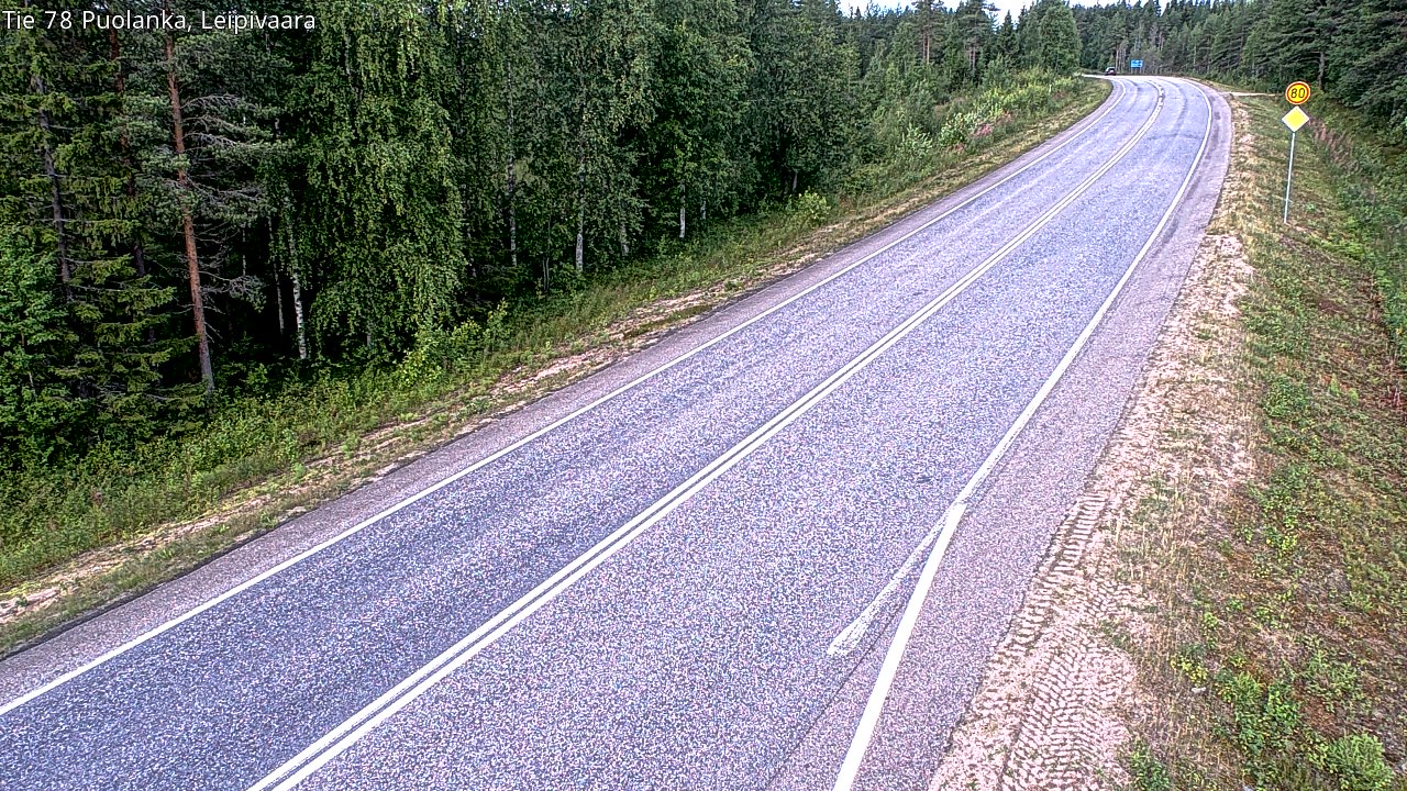 Weather Camera Image Road 78 Puolanka, Leipivaara, Puolanka, Kainuu