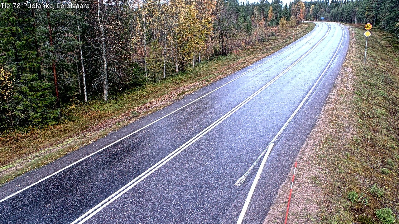 Weather Camera Image Väg 78 Puolango, Leipivaara, Puolanka, Kainuu
