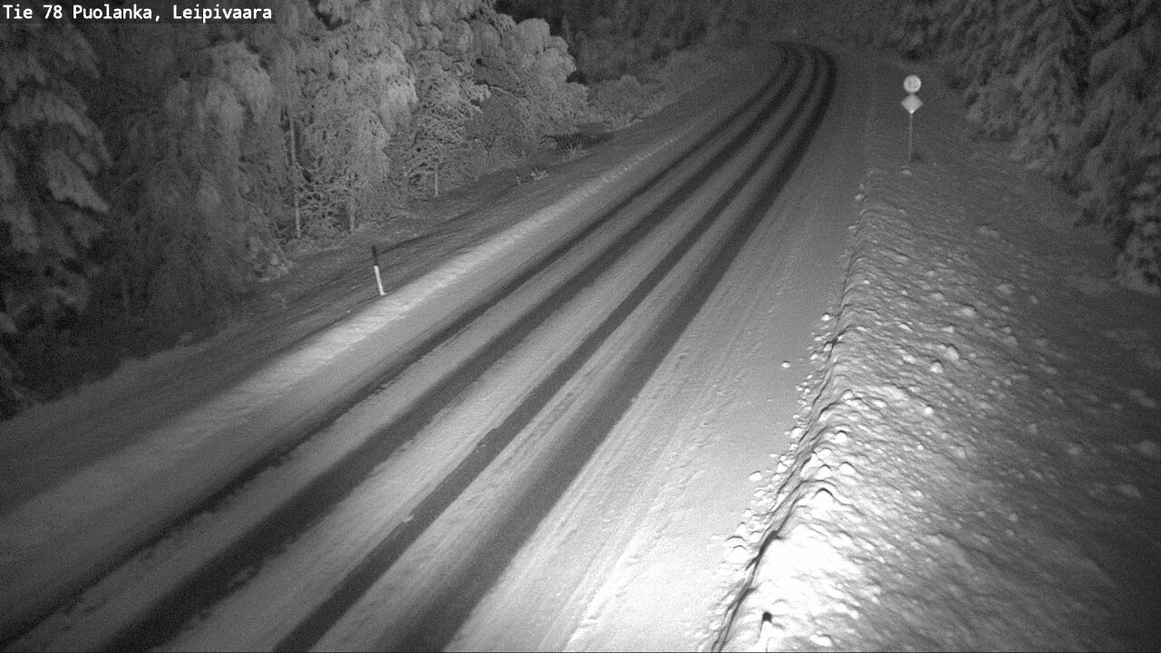 Weather Camera Image Väg 78 Puolango, Leipivaara, Puolanka, Kainuu