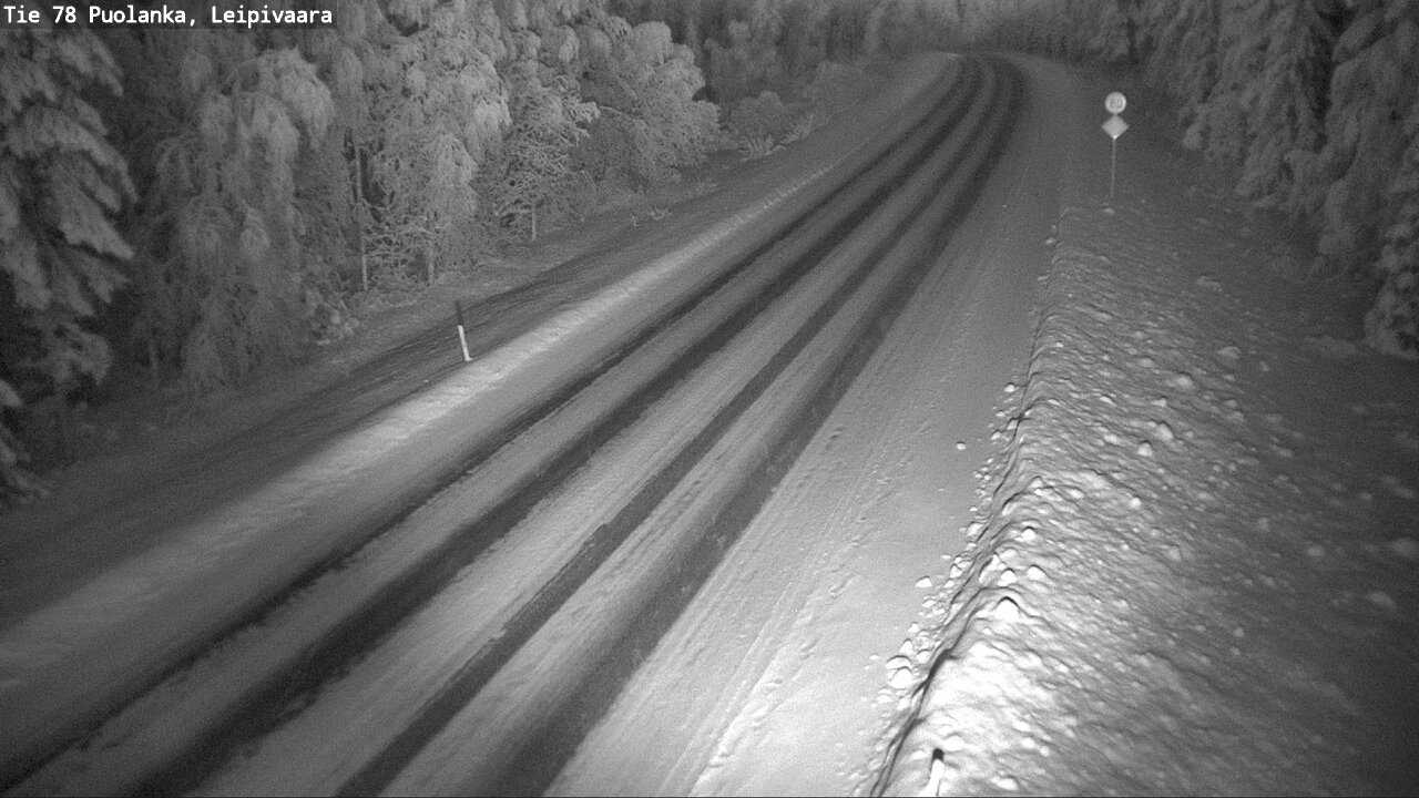 Weather Camera Image Väg 78 Puolango, Leipivaara, Puolanka, Kainuu