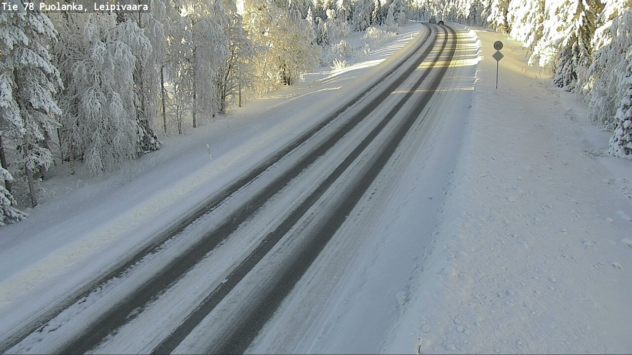 Weather Camera Image Väg 78 Puolango, Leipivaara, Puolanka, Kainuu