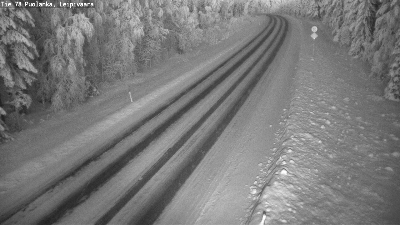 Weather Camera Image Väg 78 Puolango, Leipivaara, Puolanka, Kainuu