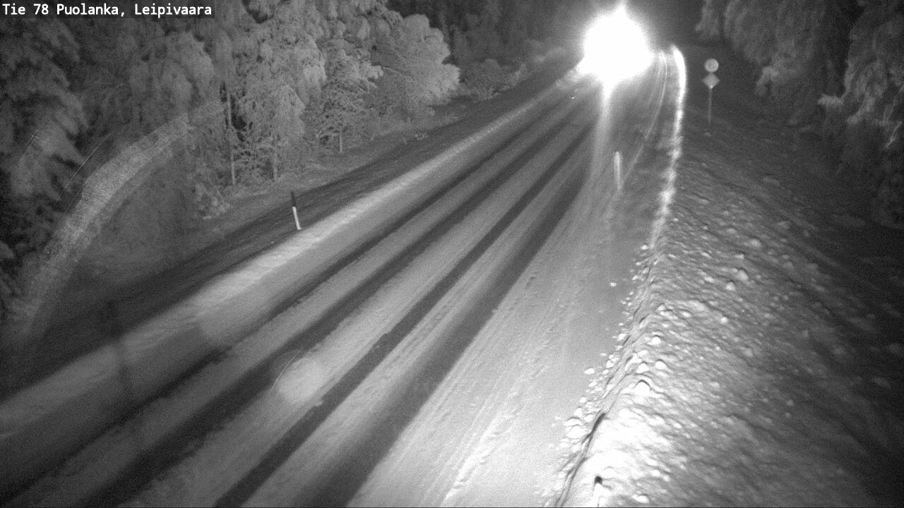 Weather Camera Image Väg 78 Puolango, Leipivaara, Puolanka, Kainuu