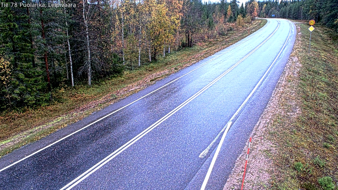 Weather Camera Image Väg 78 Puolango, Leipivaara, Puolanka, Kainuu