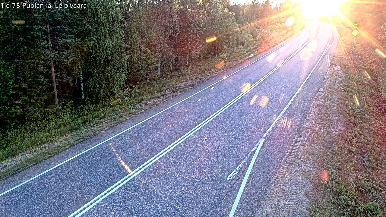 Weather Camera Image Road 78 Puolanka, Leipivaara, Puolanka, Kainuu