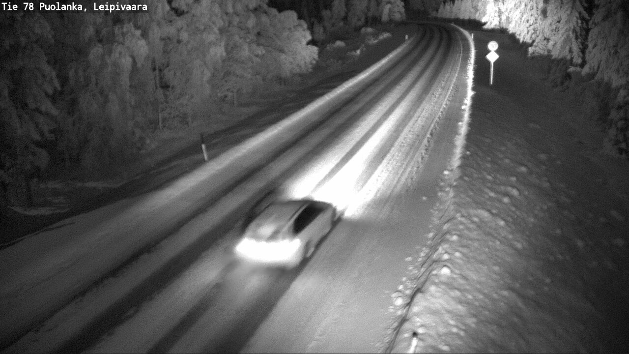 Weather Camera Image Väg 78 Puolango, Leipivaara, Puolanka, Kainuu