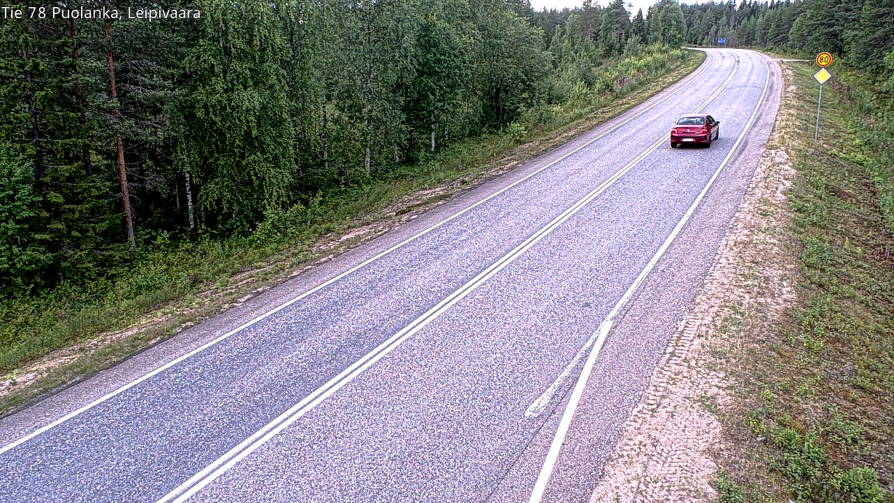 Weather Camera Image Road 78 Puolanka, Leipivaara, Puolanka, Kainuu