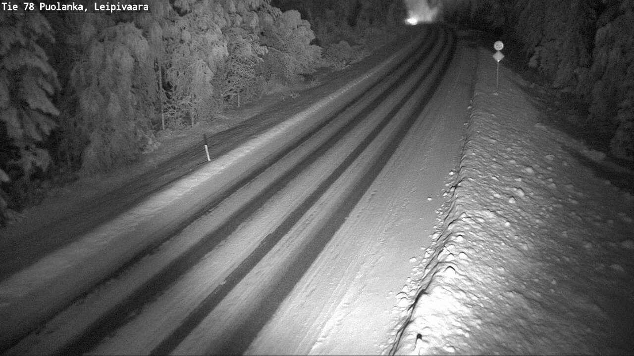 Weather Camera Image Väg 78 Puolango, Leipivaara, Puolanka, Kainuu