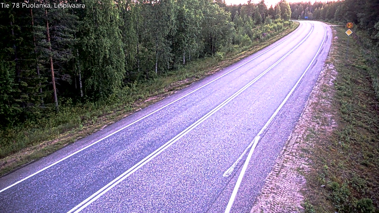Weather Camera Image Road 78 Puolanka, Leipivaara, Puolanka, Kainuu