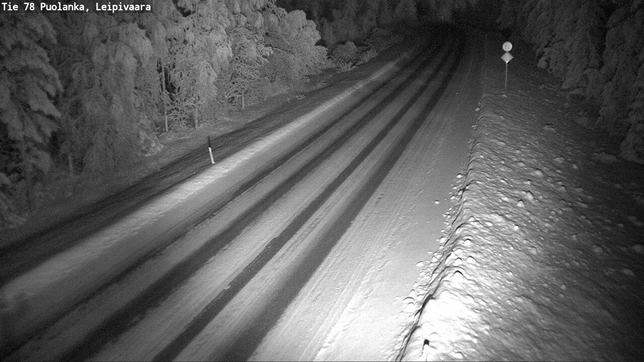 Weather Camera Image Väg 78 Puolango, Leipivaara, Puolanka, Kainuu