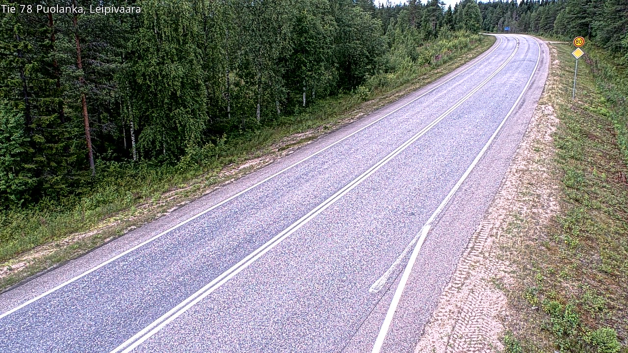 Weather Camera Image Road 78 Puolanka, Leipivaara, Puolanka, Kainuu