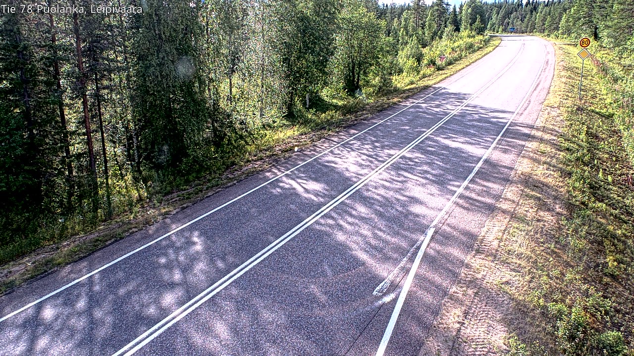 Weather Camera Image Road 78 Puolanka, Leipivaara, Puolanka, Kainuu