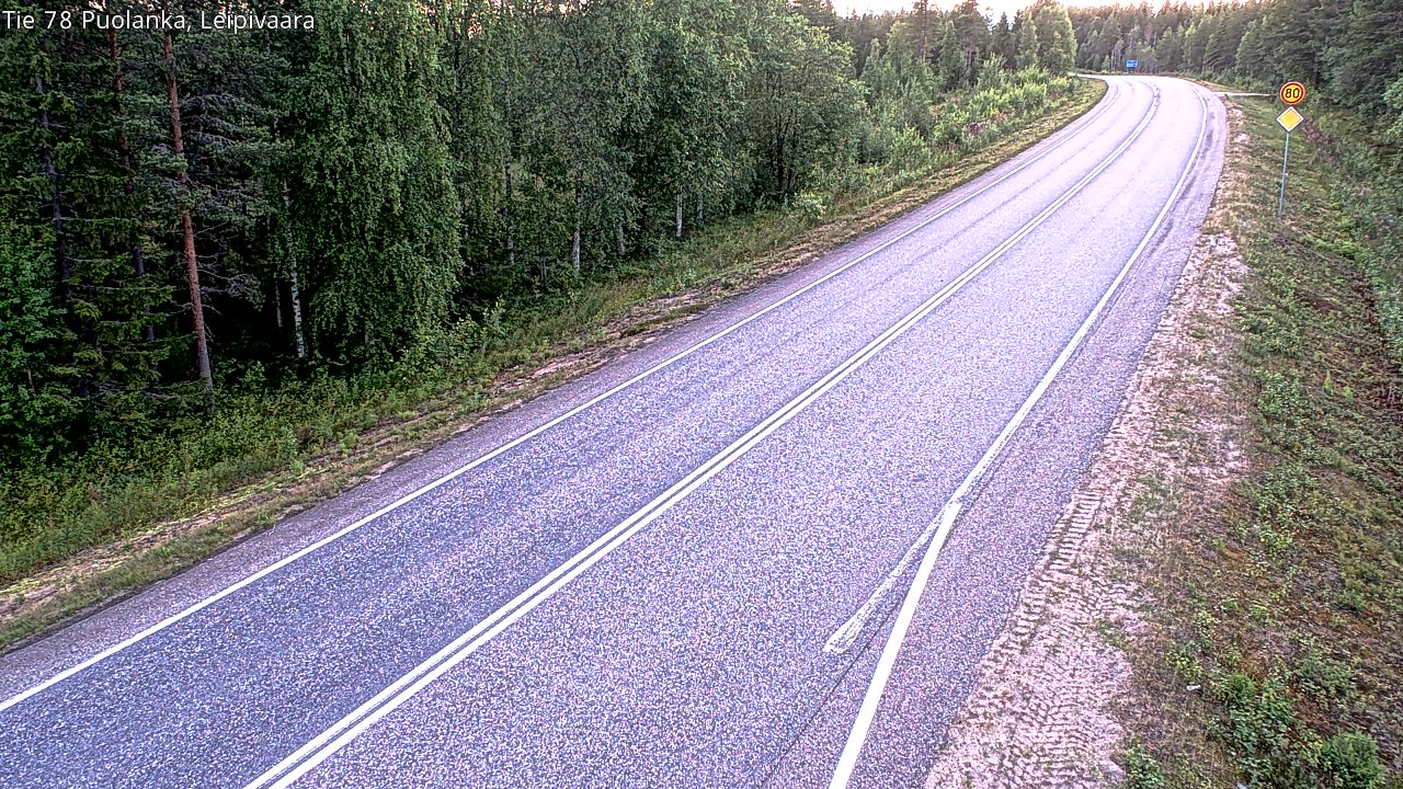 Weather Camera Image Road 78 Puolanka, Leipivaara, Puolanka, Kainuu