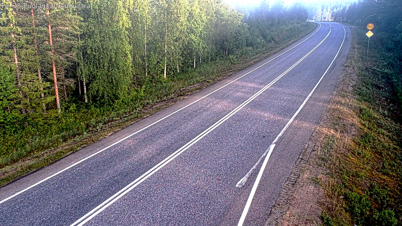Weather Camera Image Road 78 Puolanka, Leipivaara, Puolanka, Kainuu