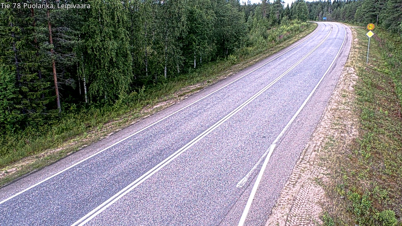 Weather Camera Image Road 78 Puolanka, Leipivaara, Puolanka, Kainuu