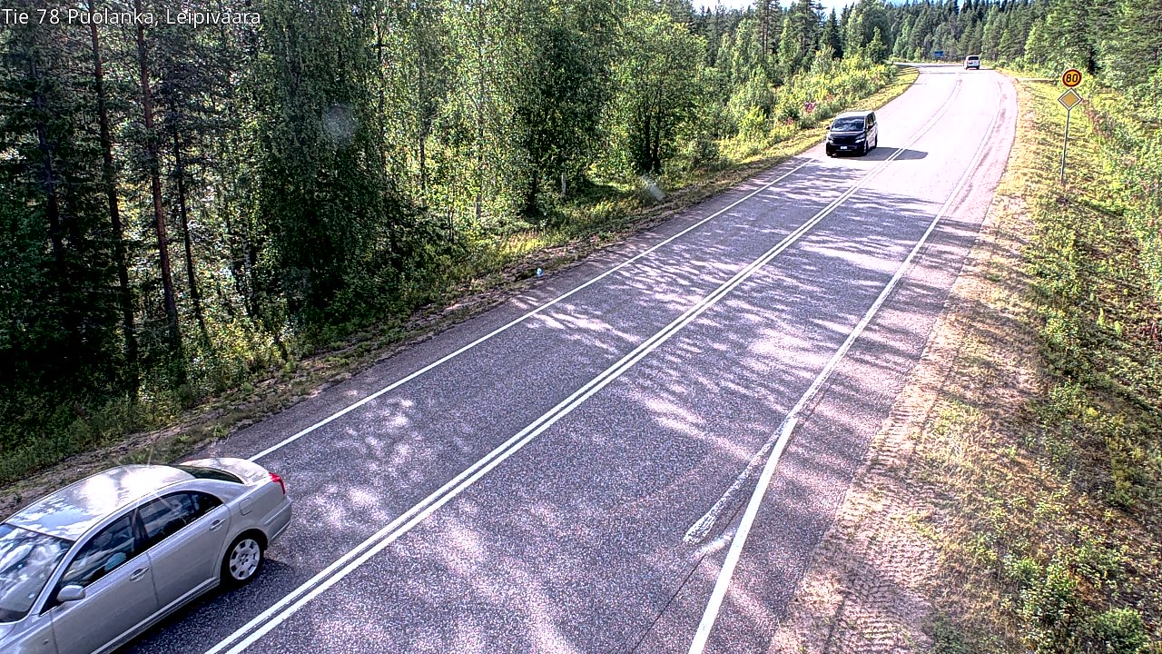 Weather Camera Image Road 78 Puolanka, Leipivaara, Puolanka, Kainuu