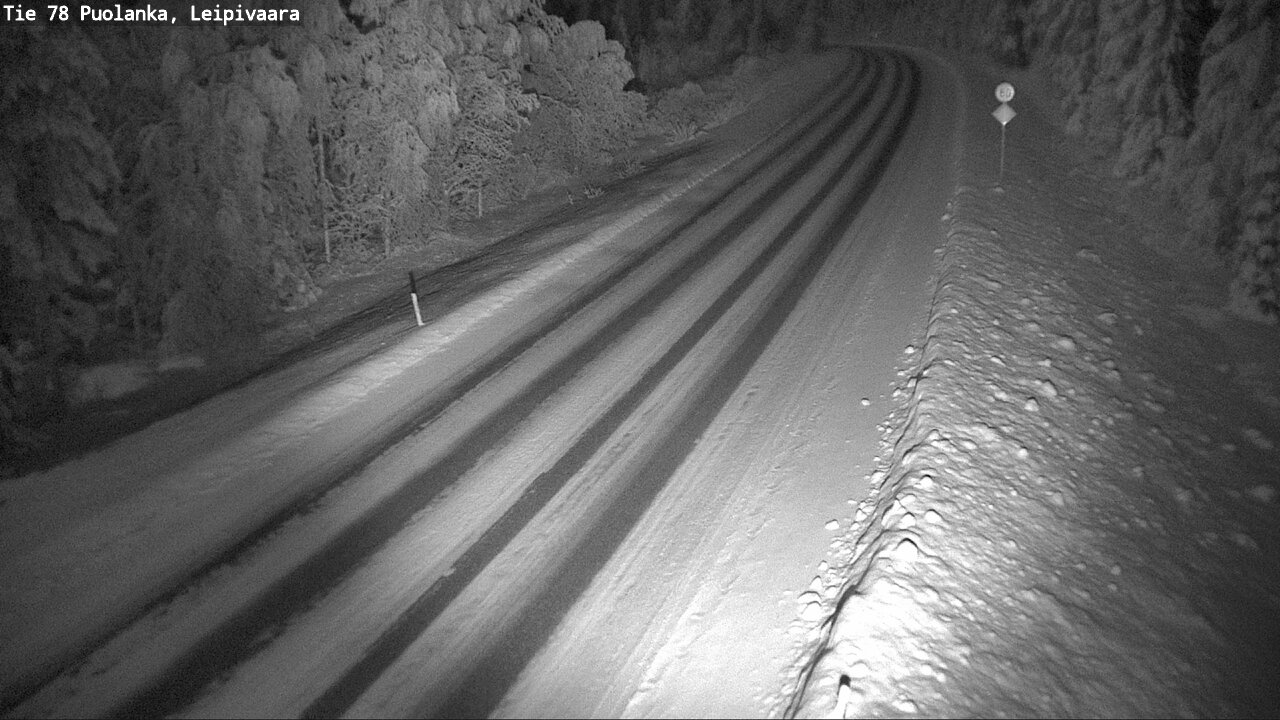 Weather Camera Image Väg 78 Puolango, Leipivaara, Puolanka, Kainuu