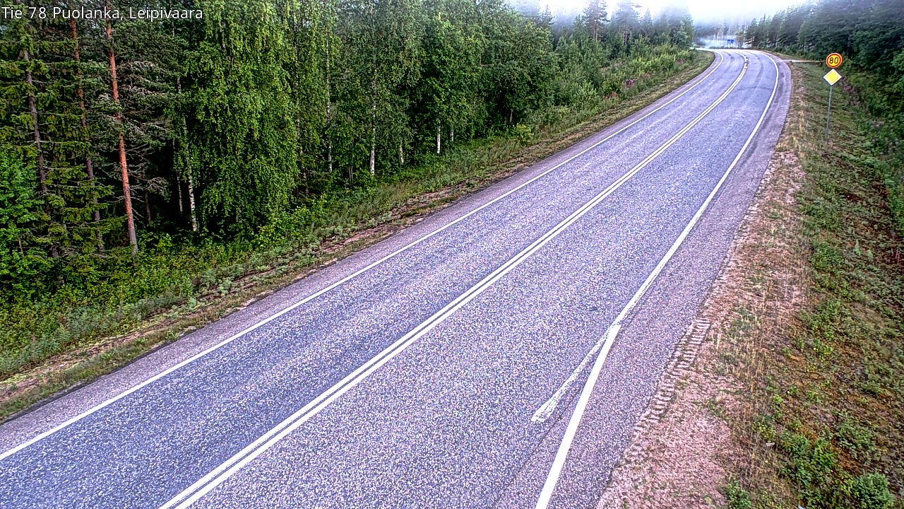 Weather Camera Image Road 78 Puolanka, Leipivaara, Puolanka, Kainuu